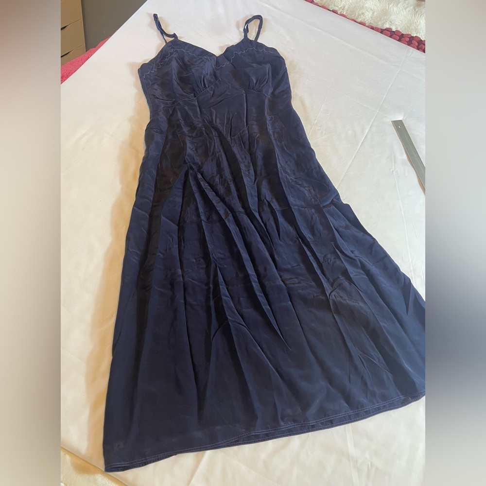 Vintage Sears Charmode Deep blue slip dress